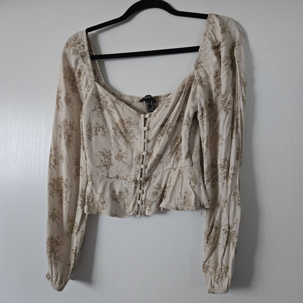 Forever21 Cropped Mini Peplum Top